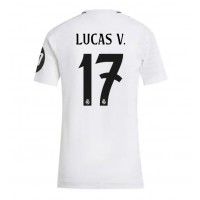 Dres Real Madrid Lucas Vazquez #17 Domáci pre Ženy 2024-25 Krátky Rukáv